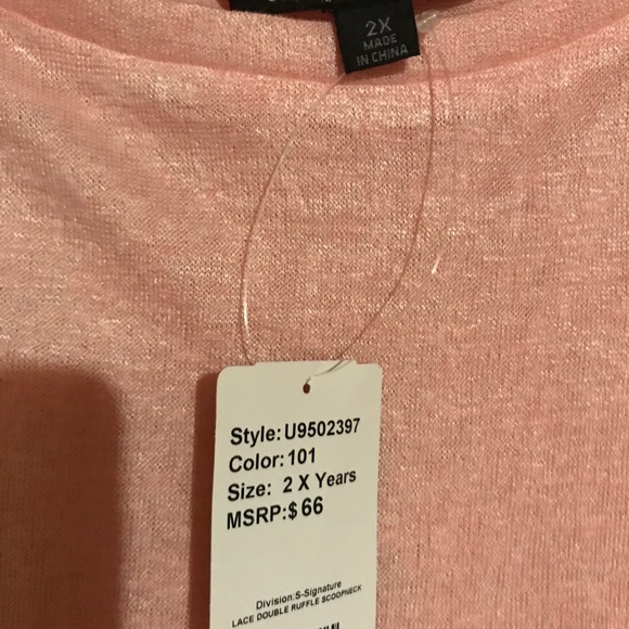 Sheer pretty pink top - Picture 3 of 3